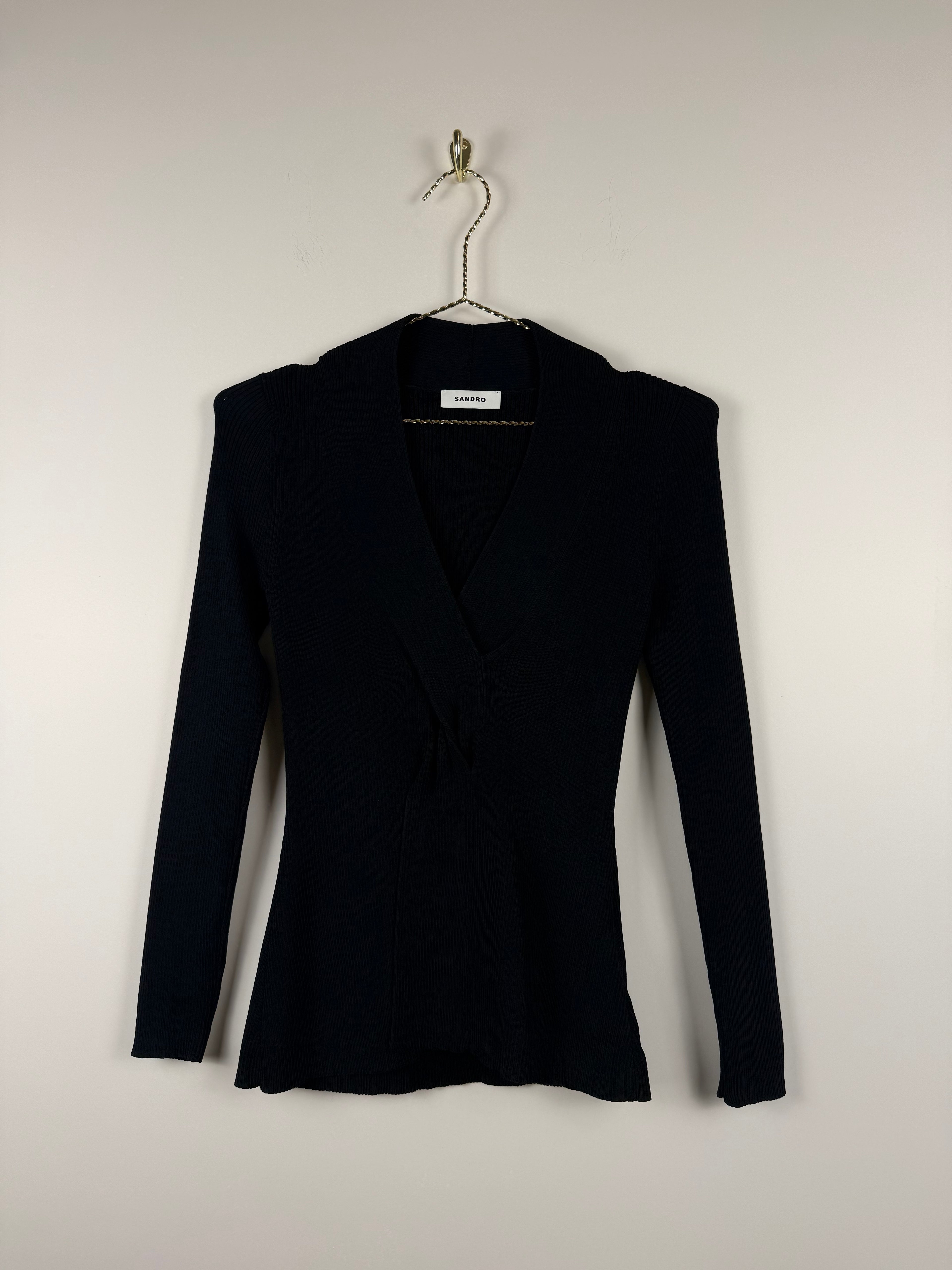 Sandro Langarm-Top – Schwarz – Gr. 0 (XS)