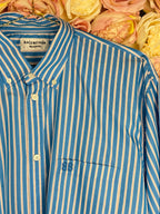 Balenciaga Oversized Cotton Shirt Light Blue Multi Sz. 36 DE (38 FR)