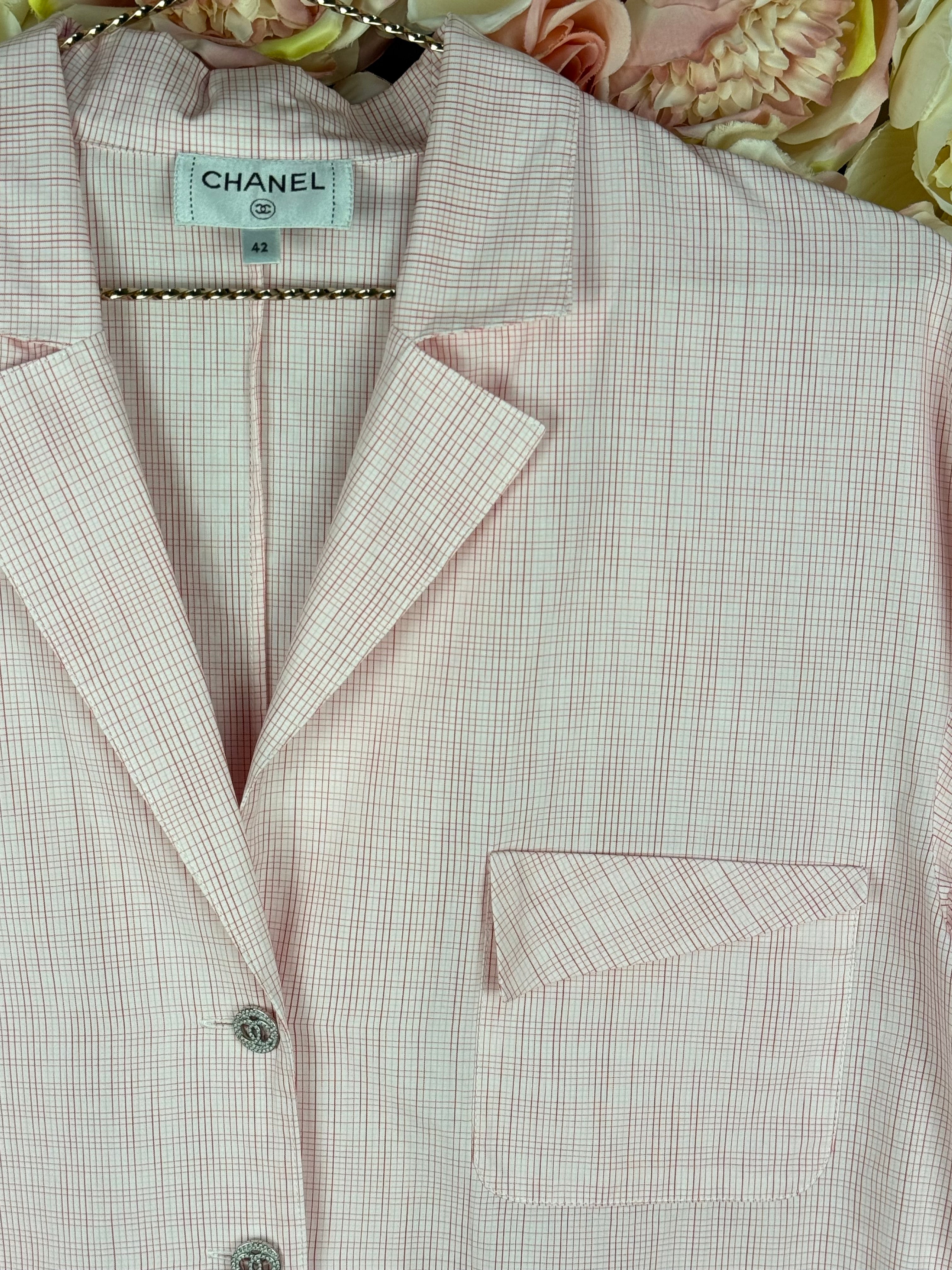 Chanel 20P Cotton Shirt Light Pink Sz. 40 DE (42 FR)