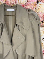 Faith Connexion Thin Trench Coat Green Sz. M