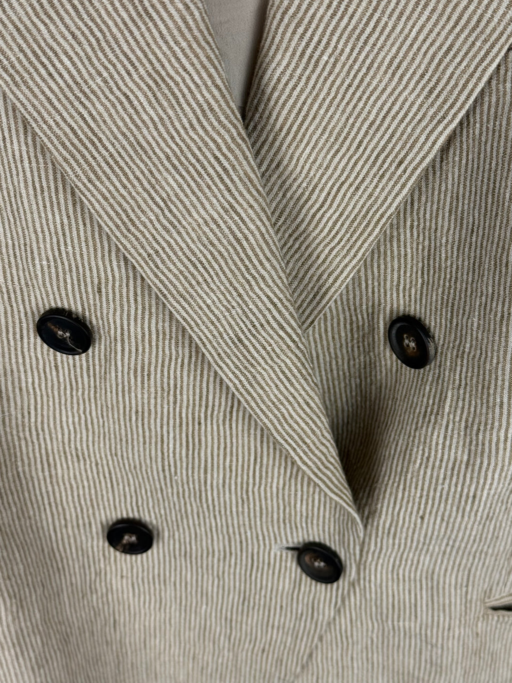 Brunello Cucinelli Linen Blazer Beige White Sz. 40 DE (44 IT)