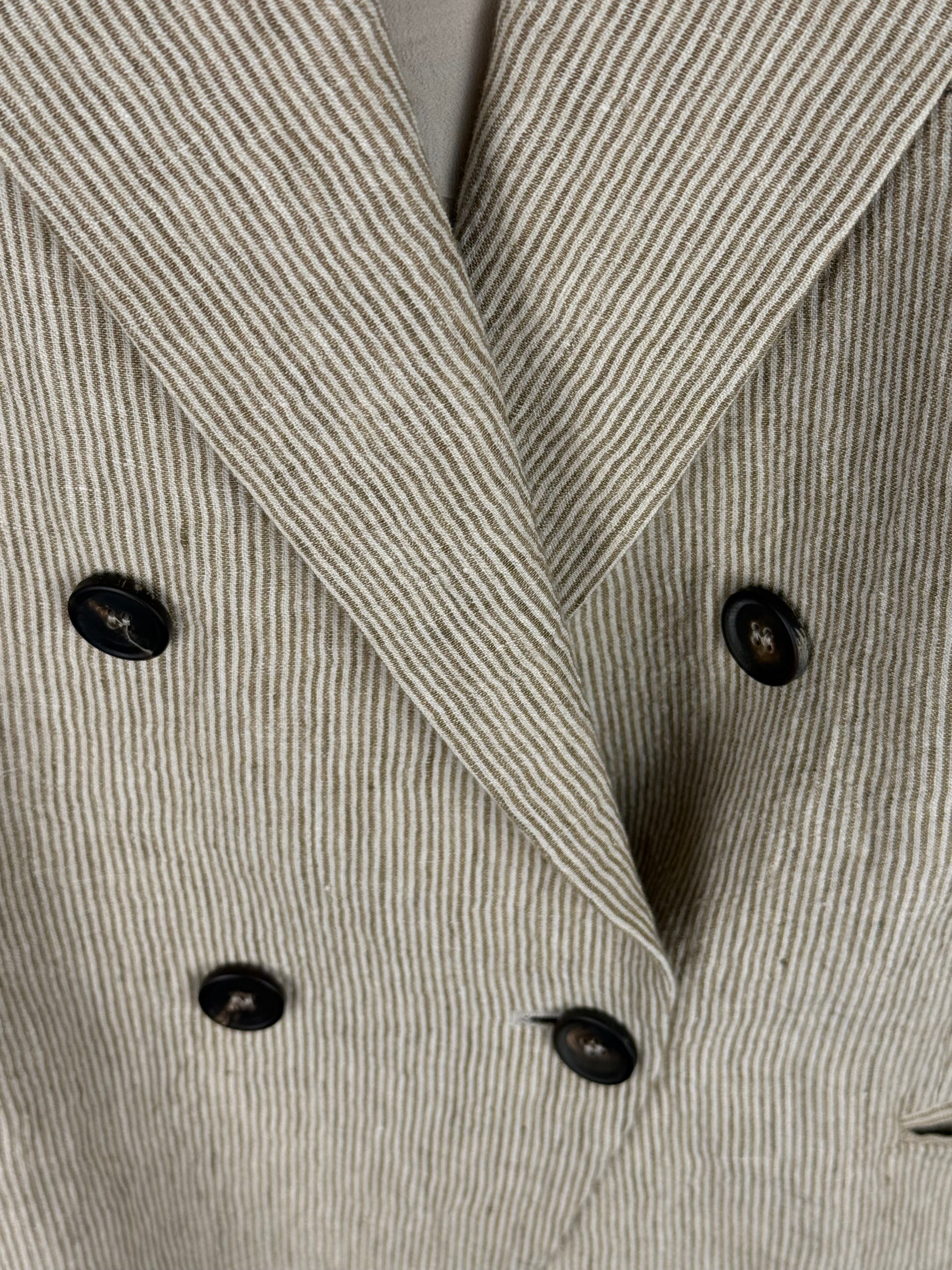 Brunello Cucinelli Linen Blazer Beige White Sz. 40 DE (44 IT)