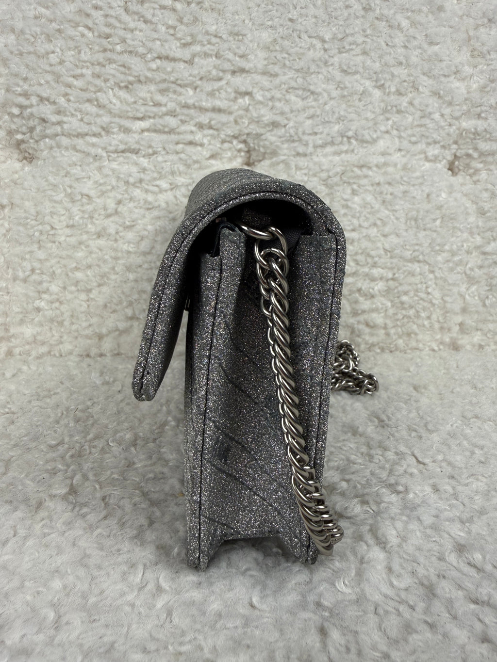 Balenciaga BB Chain Crossbody Bag Silver