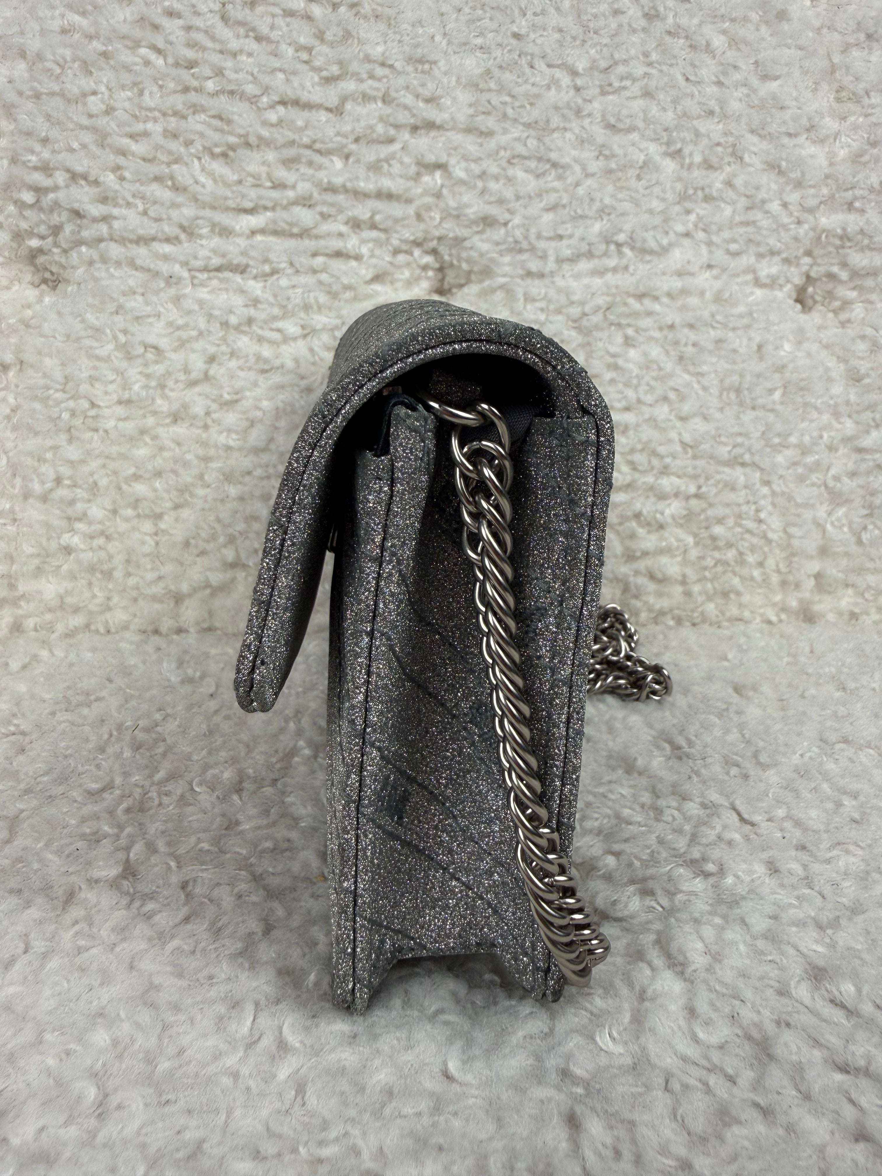 Balenciaga BB Chain Crossbody Bag Silver