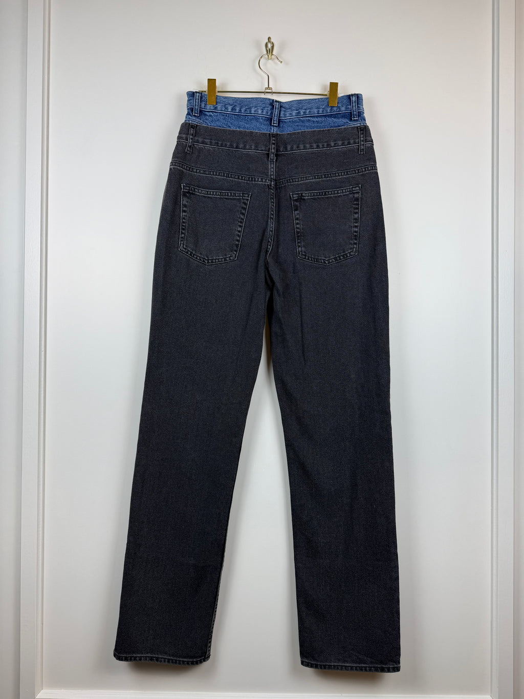 Sandro Double Waist Mom Jeans Grey Blue Sz. 36 DE (38 FR)