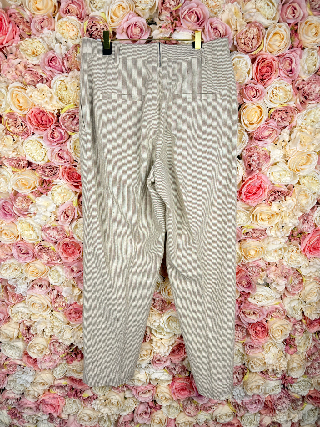 Brunello Cucinelli Linen Pants Beige White Sz. 42 DE (46 IT)