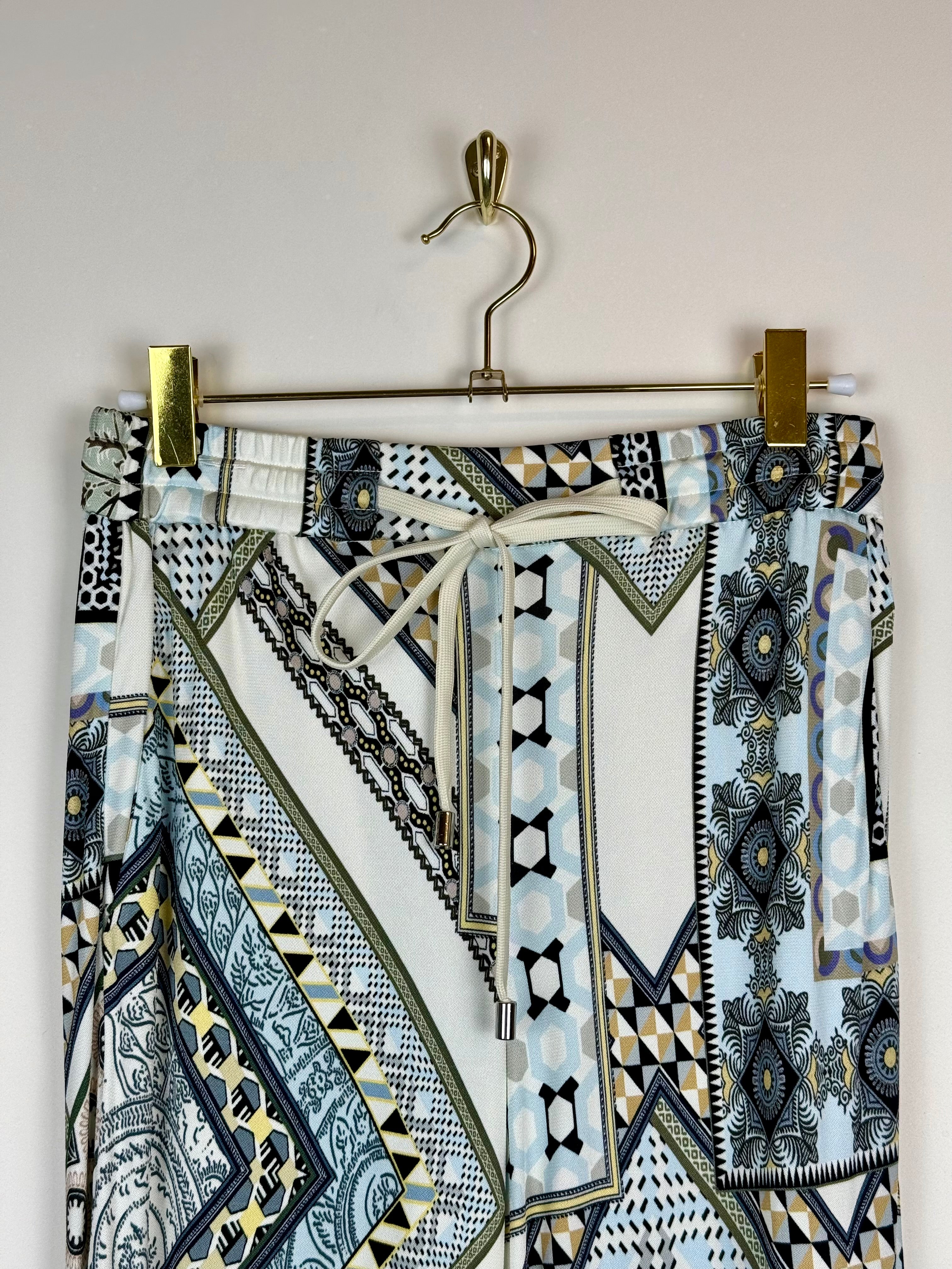 Etro Cotton Blouse White Blue Sz. 34 DE
