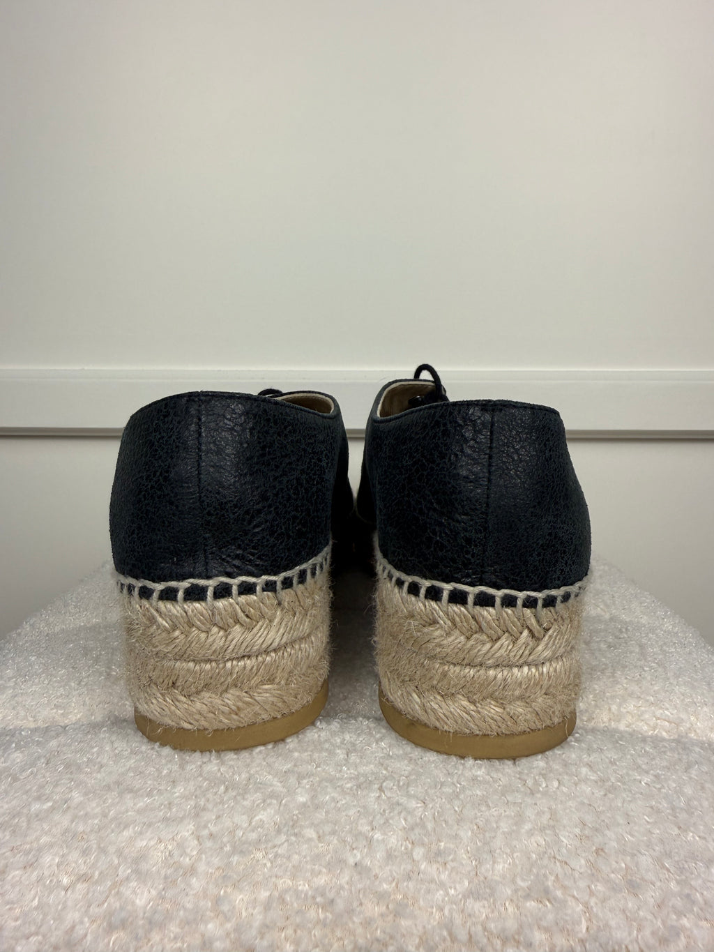 Chanel Lace-Up Espadrilles Black Sz. 40 EU