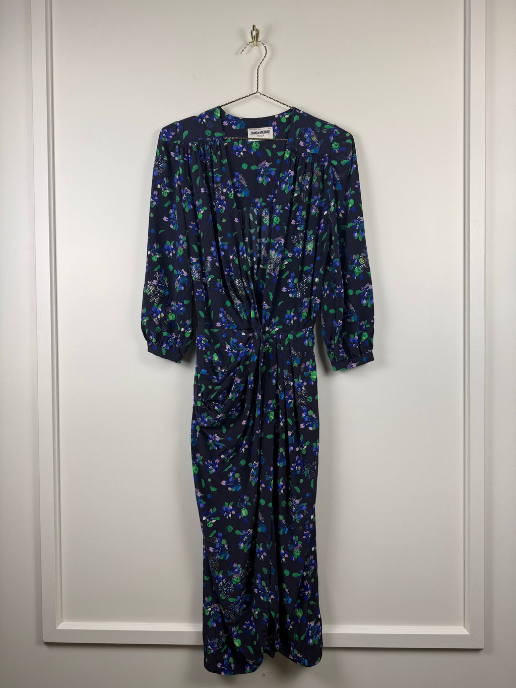 Zadig & Voltaire Kleid mit Blumenprint – Dunkelblau/Multicolor – Gr. XS