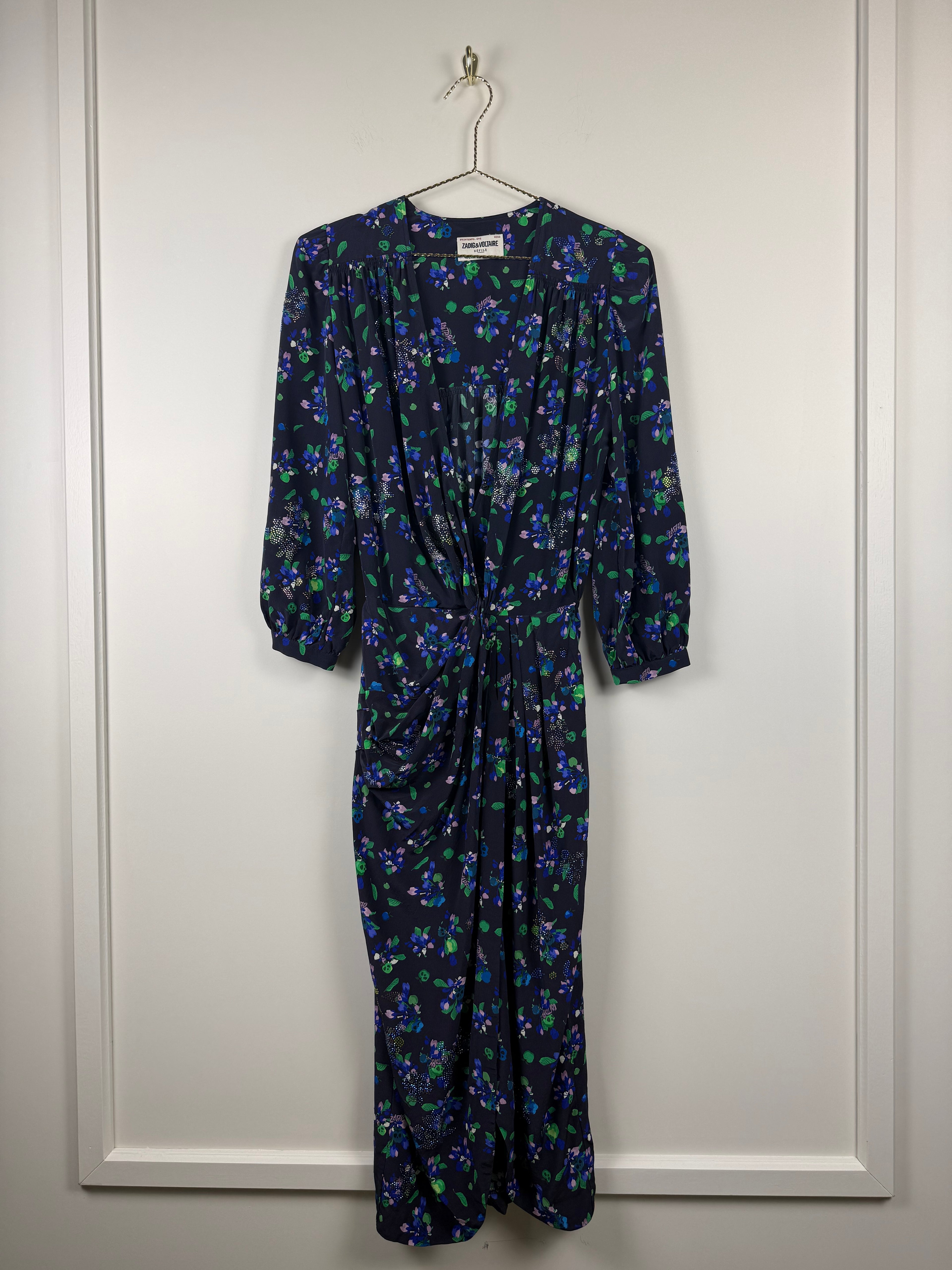 Zadig & Voltaire Kleid mit Blumenprint – Dunkelblau/Multicolor – Gr. XS