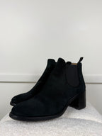 Bally Velours-Chelsea-Boots – Schwarz – Gr. 39 EU