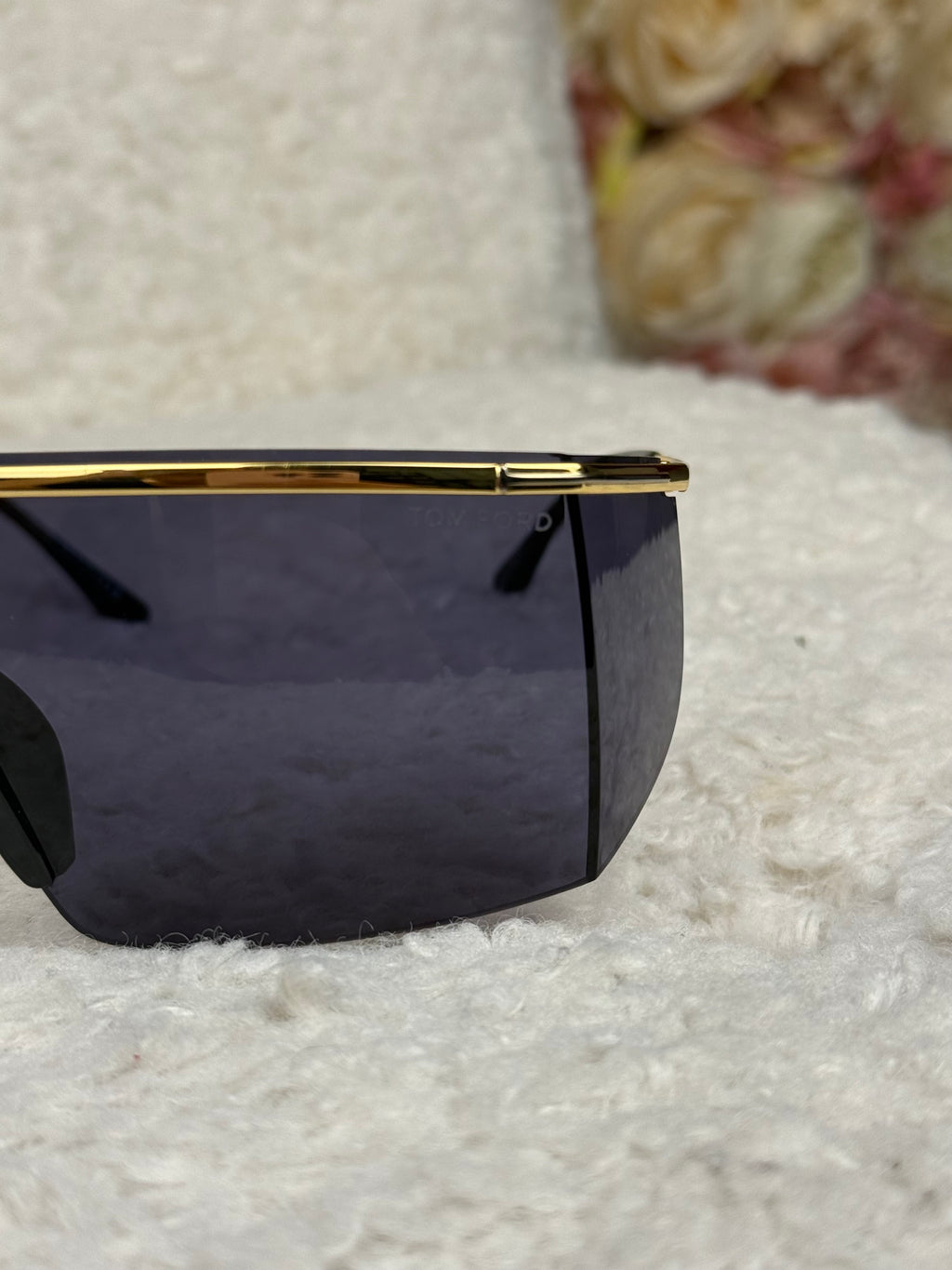 Tom Ford Shield Sunglasses Black Gold