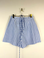 Ermanno Scervino Linen Shorts Blue White Sz. 36 DE