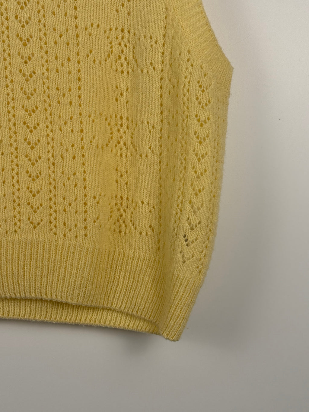 Celine Wool Sweater Vest Yellow Sz. M