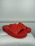 Chanel CC Logo Slides Orange Sz. 38 EU