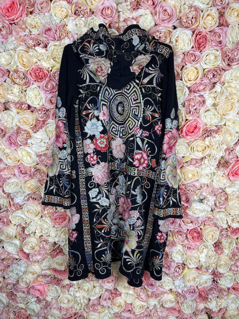 Johnny Was Kimono Black Multi Sz. L