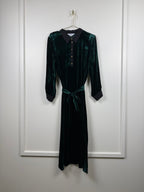 Brora Samt Kleid – Dunkelgrün – Gr. M