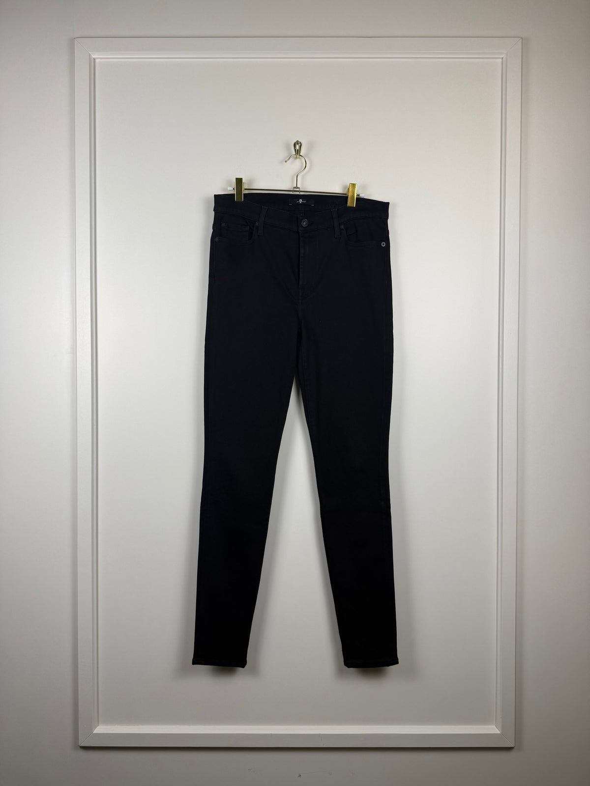 7 for all Mankind "High Waist Skinny" Jeans Black Sz. 32