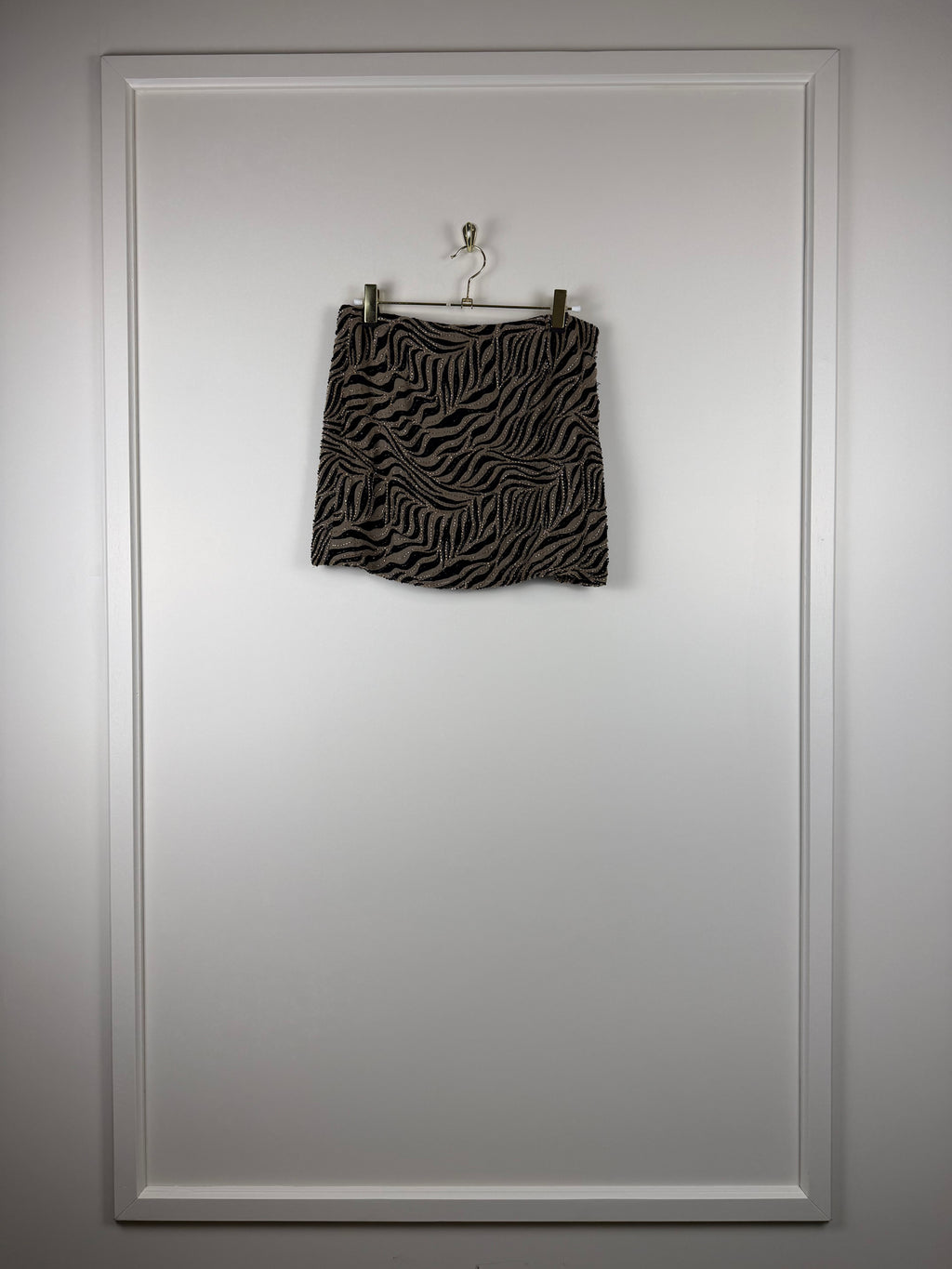 Rosmarie Amacher Jupe mit Perlenstickerei – Schwarz/Braun – ca. Gr. 34 DE