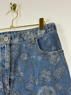 Chanel Floral Jeans 2021 Blue Sz. 38 DE