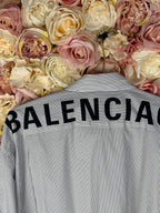 Balenciaga Oversized Striped Shirt Black White Sz. 36 DE (38 FR)