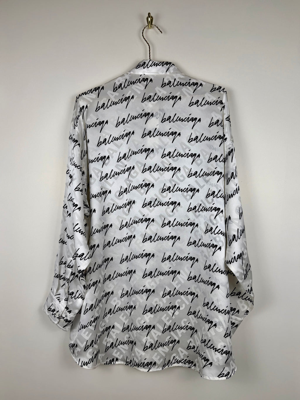 Balenciaga Oversized Blouse White Black Sz. 34 DE (36 FR)