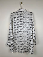 Balenciaga Oversized Blouse White Black Sz. 34 DE (36 FR)