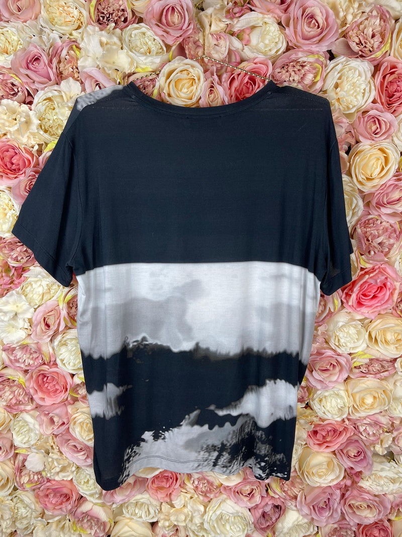Mary Katrantzou T-Shirt Black White Sz. M