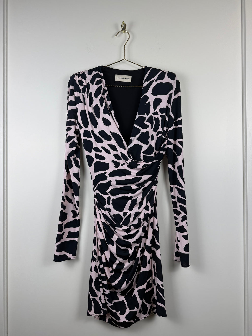 Alexandre Vauthier Kleid – Schwarz/Rosa – Gr. 36 DE (38 FR)