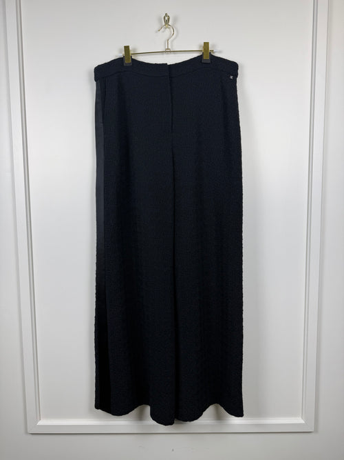 Chanel Tweed Hose – Schwarz – Gr. 46 DE (48 FR)