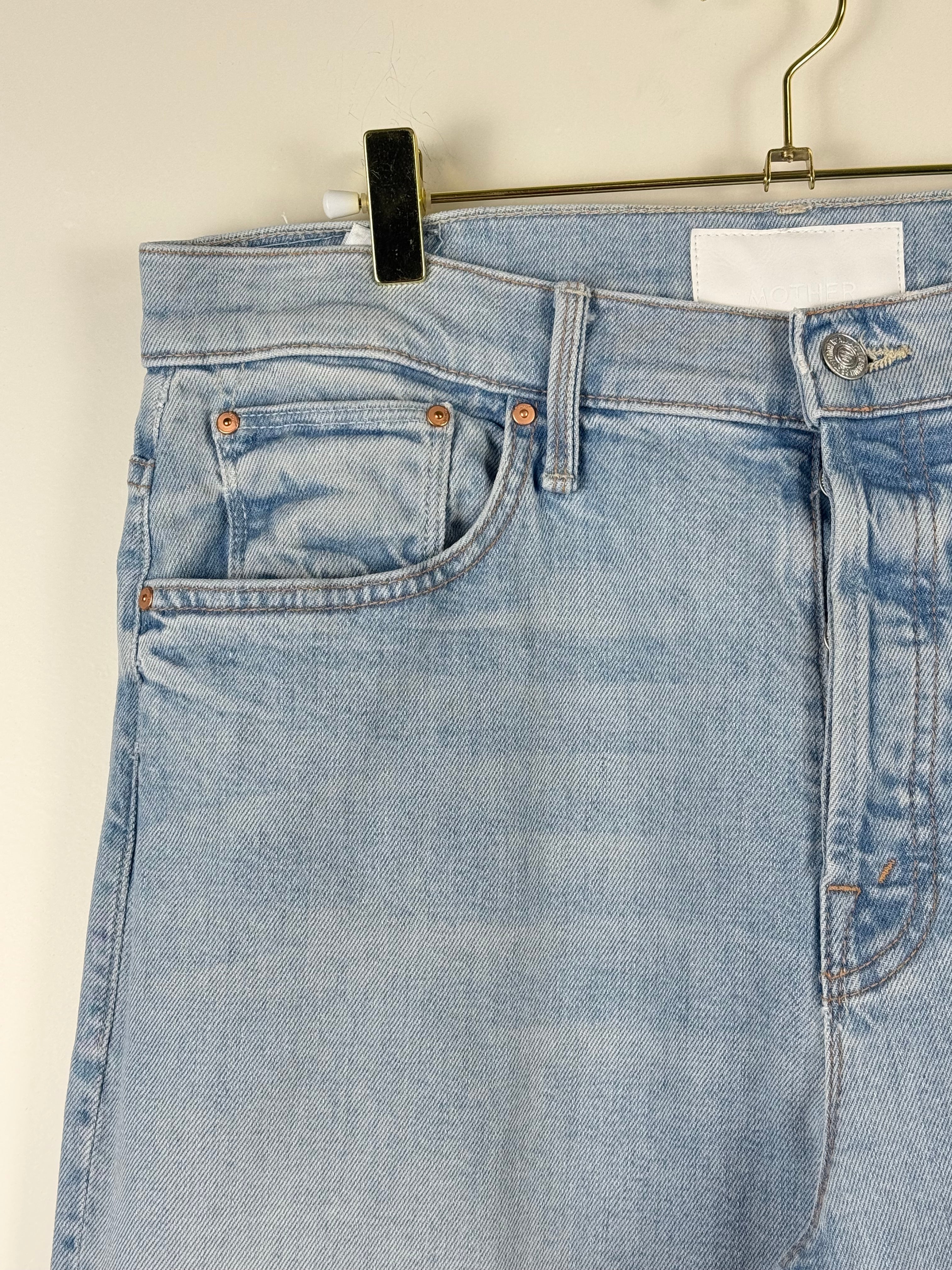 Mother Jeans "The Ditcher Crop" Light Blue Sz. 29