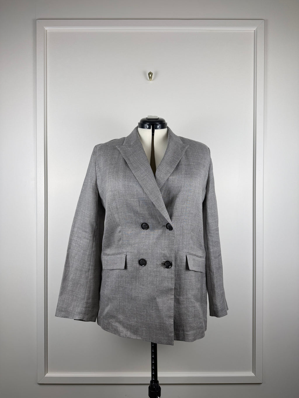 L'Essage Journal Standard Blazer 100% Ramie Grey Sz. L