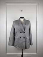 L'Essage Journal Standard Blazer 100% Ramie Grey Sz. L
