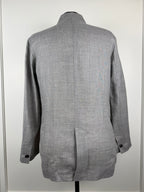 L'Essage Journal Standard Blazer 100% Ramie Grey Sz. L