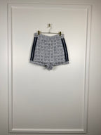 Maje Skorts aus Tweed – Blau/Weiss – Gr. 36 DE (38 FR)