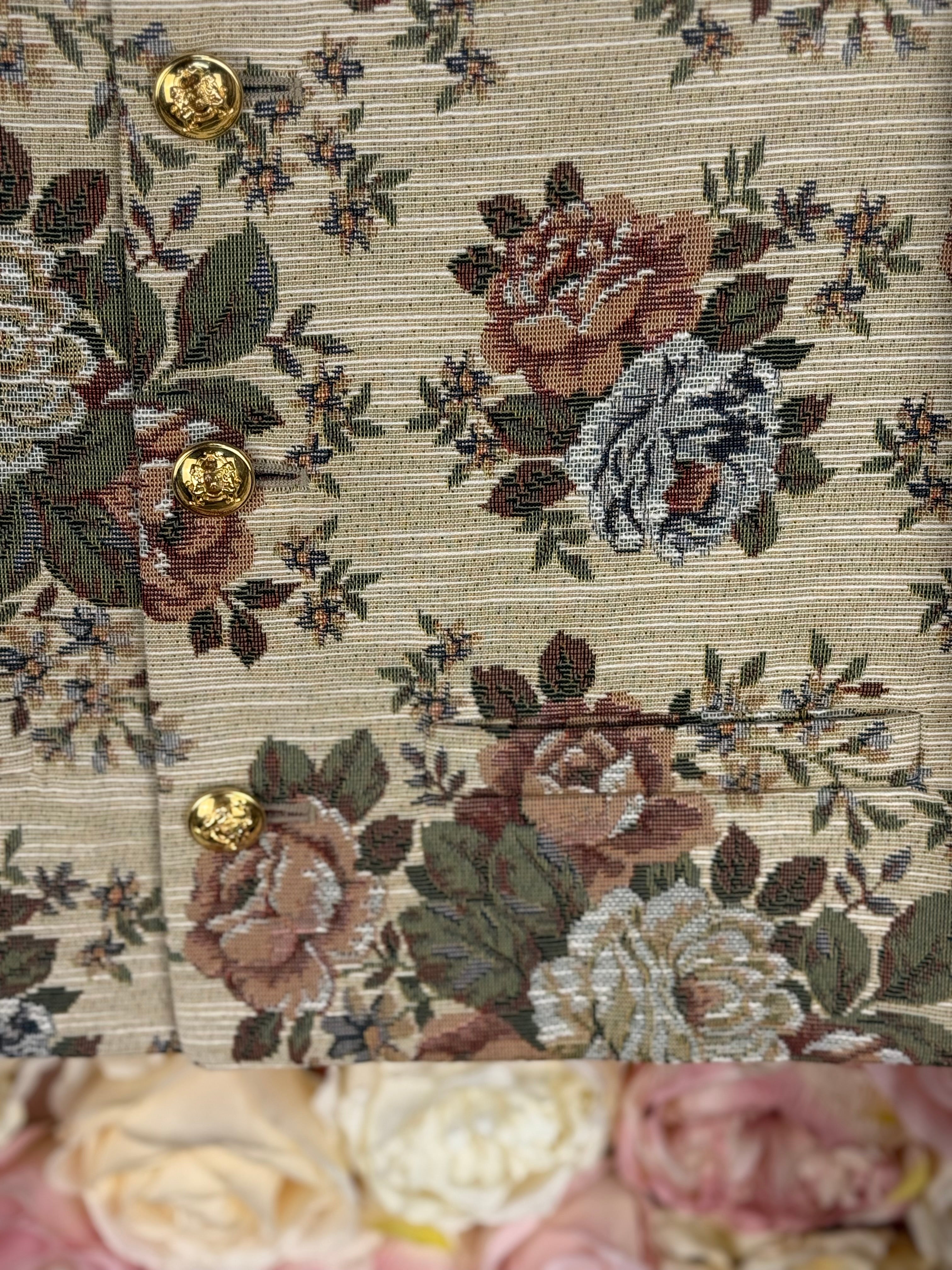 Celine 2020 Floral Print Blazer Beige Multi Sz. 32 DE (34 FR)