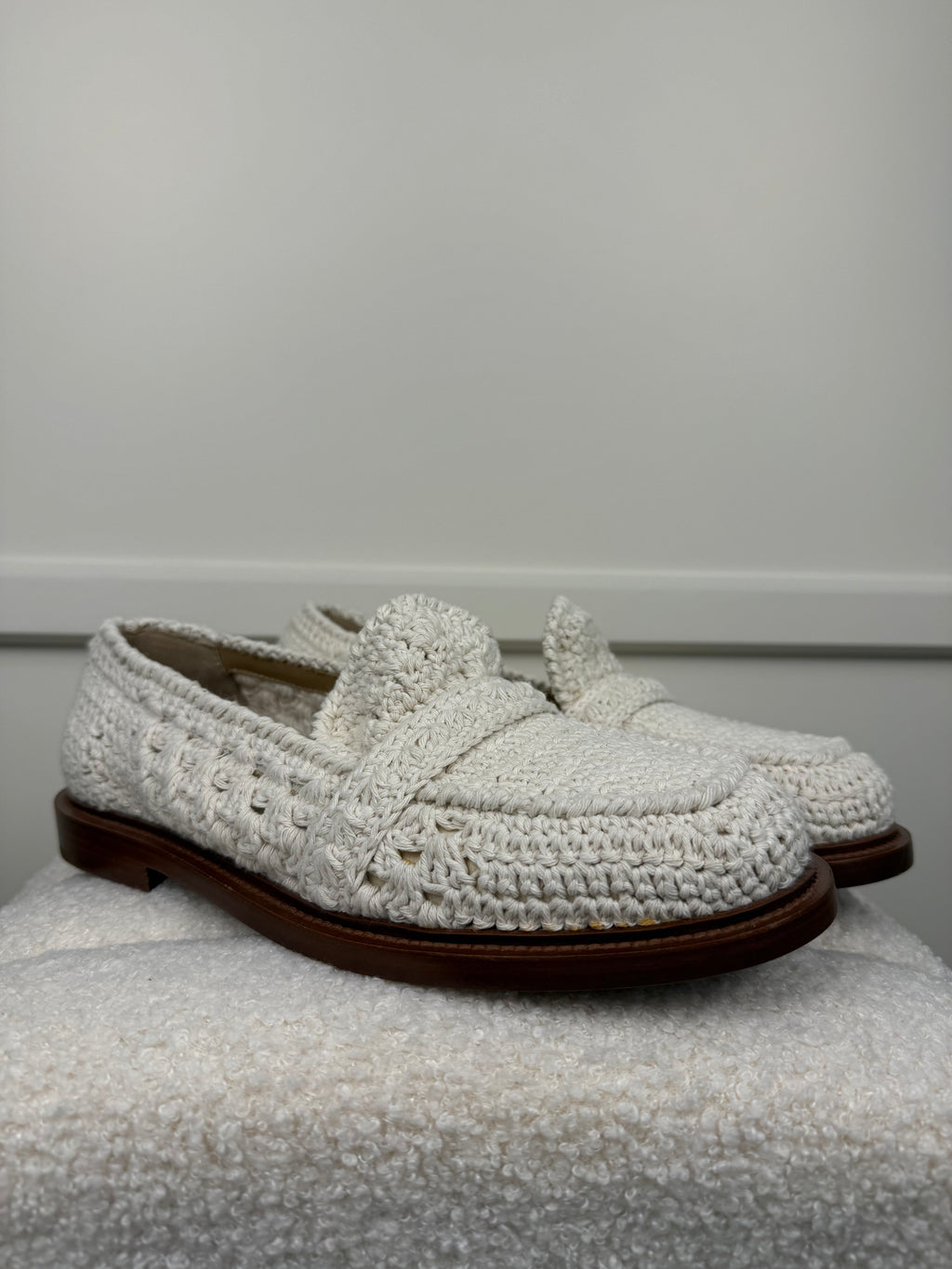 Chloé Woven Loafers Ivory Sz. 39 EU