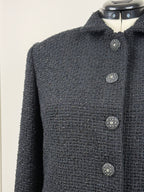 Chanel Tweed Coat – Black – Size 42 DE (44 FR)