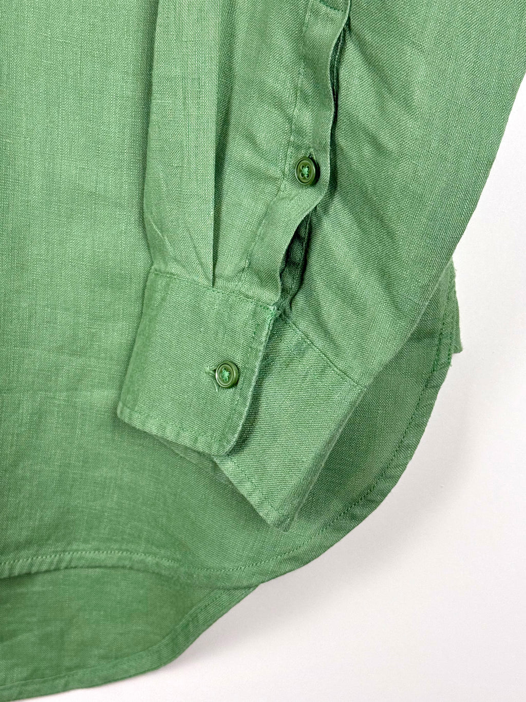 United Colors of Benetton Linen Shirt Green Sz. M