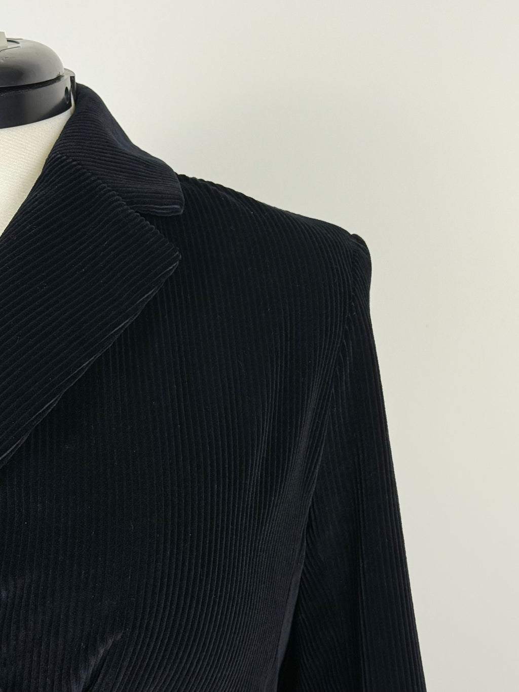 S' Max Mara Cord-Blazer – Schwarz – Gr. 40 DE (44 IT)
