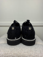 Chanel Sequins Shoes Black Sz. 39 EU