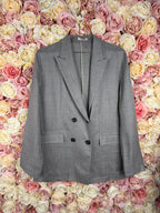 L'Essage Journal Standard Blazer 100% Ramie Grey Sz. L