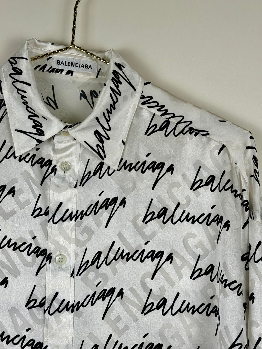 Balenciaga Oversized Blouse White Black Sz. 34 DE (36 FR)