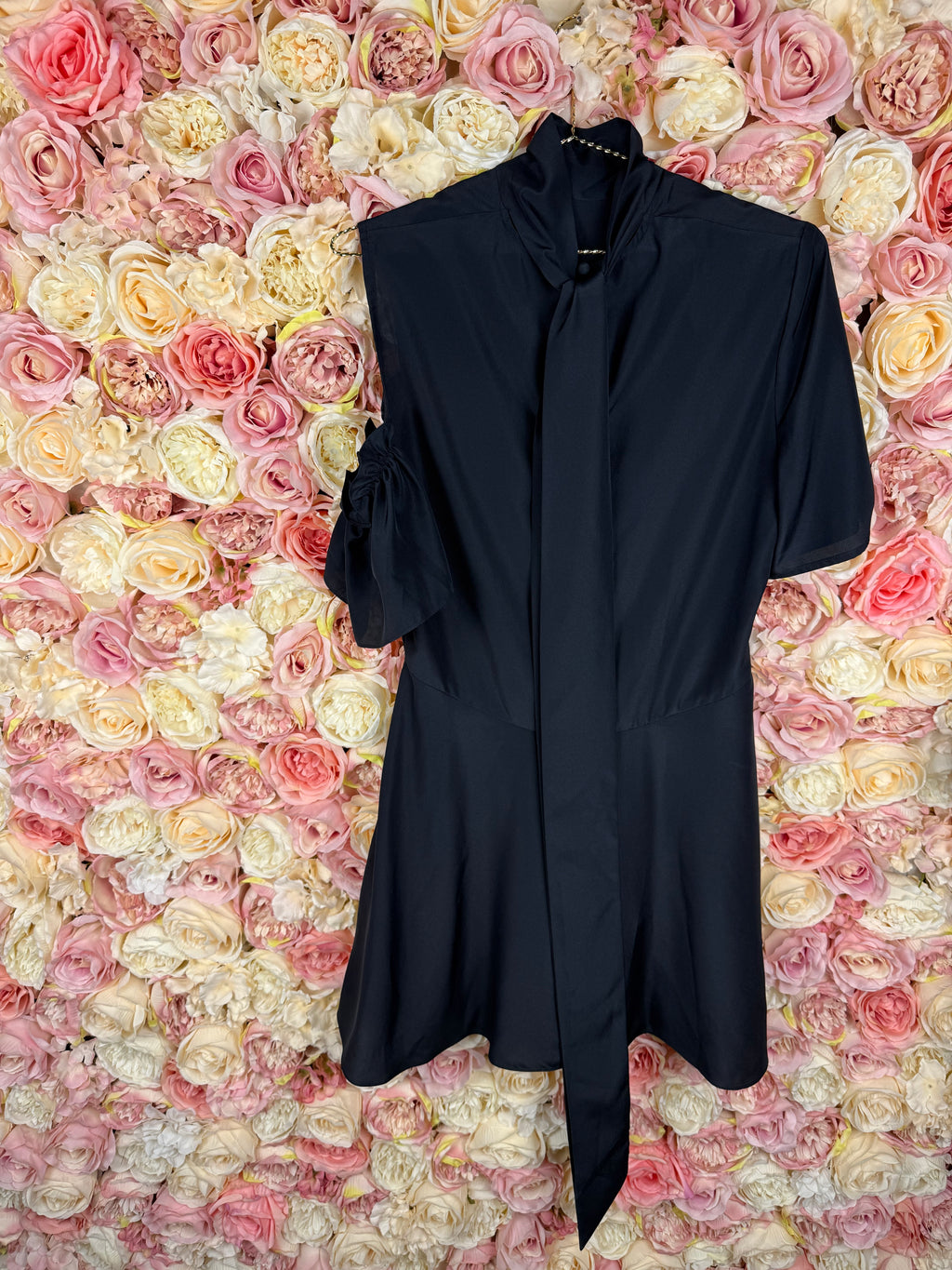 Rokh Silk Dress Dark Blue Sz. 38 DE