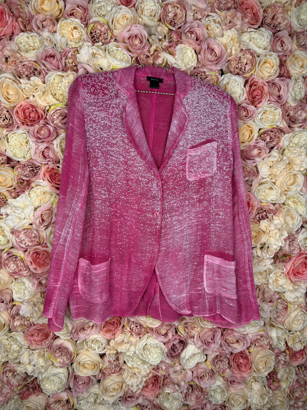 Avant Toi Pink Linen Cotton Blazer
