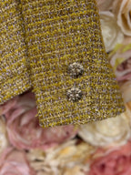 Chanel 2023 Tweed Jacket Gold Yellow Sz. 34 DE (36 FR)