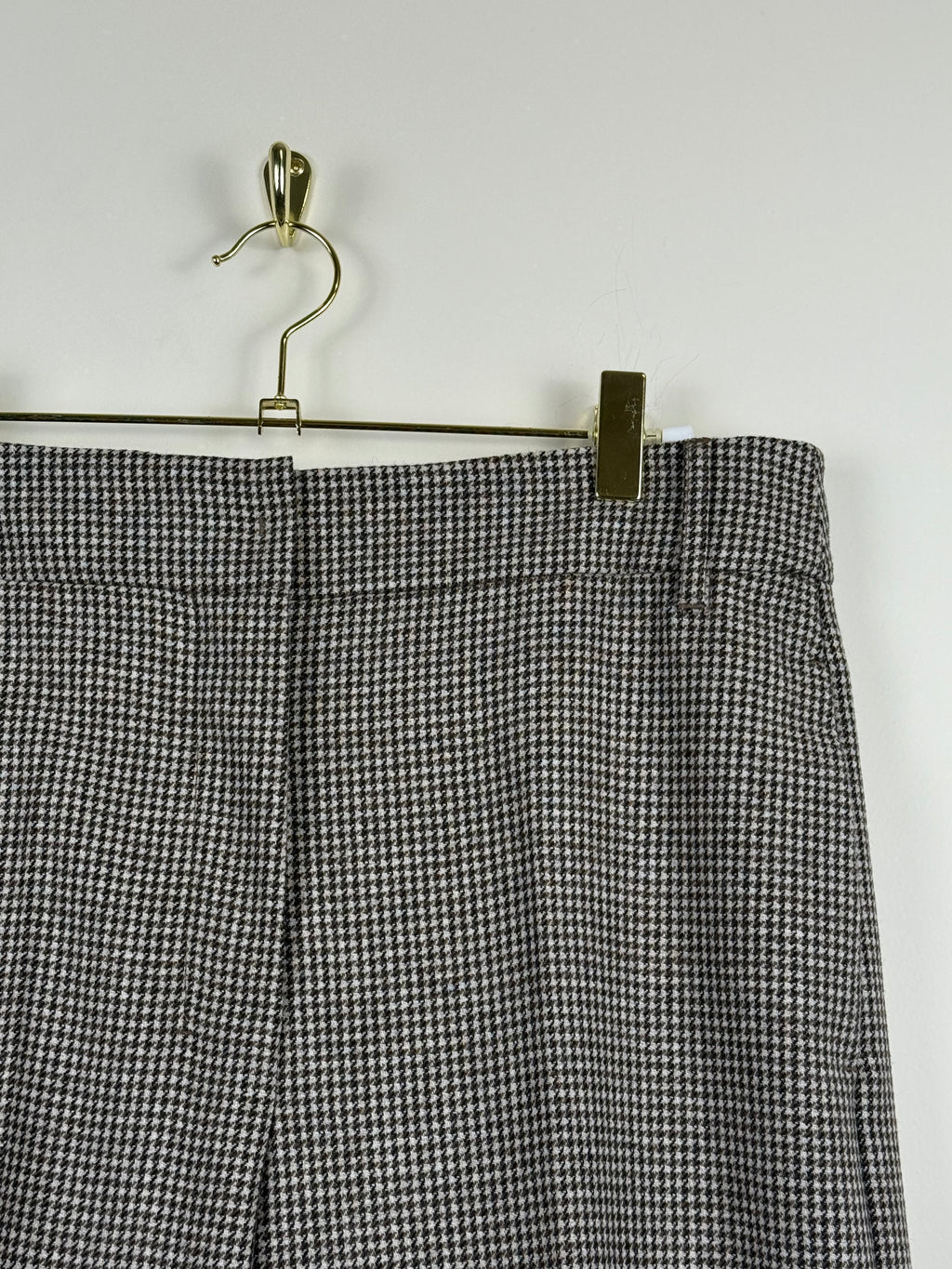'S Max Mara Hahnentritt-Hose – Braun/Mehrfarbig – Gr. 40 DE