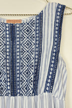Ermanno Scervino Linen Dress Blue White Sz. XS