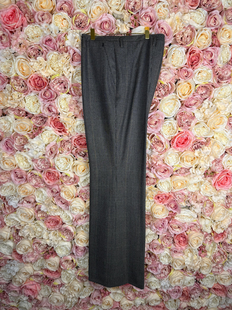Akris Classic Straight Pants Check Pattern