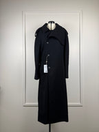 Courrèges Oblique Woll Mantel – Schwarz – Gr. S